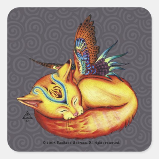 Golden-Like-Sun vierkante Sticker (Voorkant)