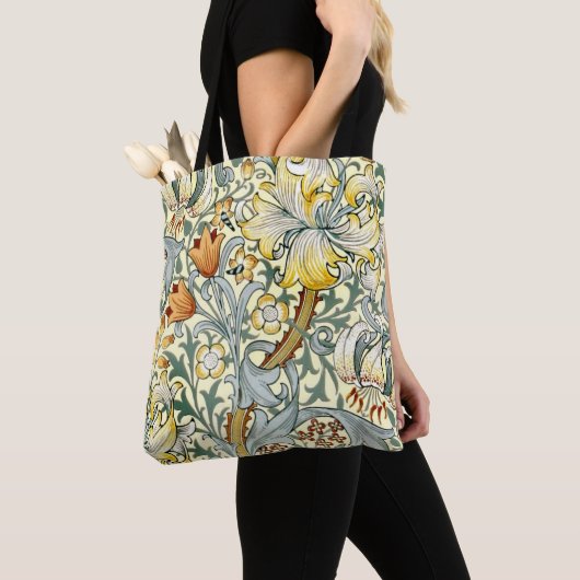 Golden Lilies Canvas tas All-Over Print (Dichtbij)