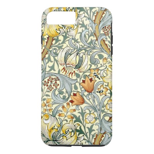 Golden Lilies iPhone X/8/7 plus robuust Hoesje (Achterkant)