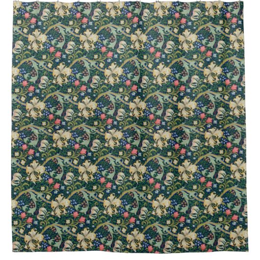 Golden Lilies Shower Curtain Douchegordijn (Voorkant)