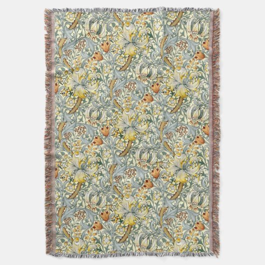 Golden Lilies Throw Blanket Deken (Voorkant Verticaal)