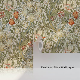 Golden Lilies William Morris Behang