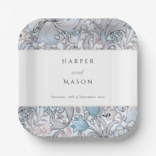 Golden Lilies William Morris Bruiloft Papieren Bordje