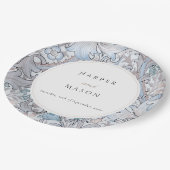  Golden Lilies William Morris Bruiloft Papieren Bordje (Gekanteld)