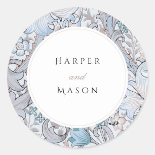  Golden Lilies William Morris Bruiloft Ronde Sticker
