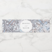  Golden Lilies William Morris Bruiloft Waterfles Etiket (Enkel label)