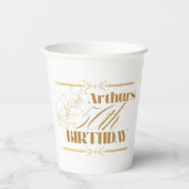 Golden Lillies Thema Volwassen feest Papieren Bekers (Achterkant)