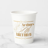 Golden Lillies Thema Volwassen feest Papieren Bekers (Voorkant)