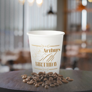 Golden Lillies Thema Volwassen feest Papieren Bekers