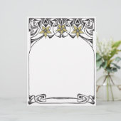 Golden Lily Art Nouveau-grens (Staand voorkant)