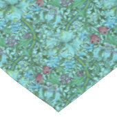 Golden Lily  Bloemen Blauw Roze Groen Tafelkleed (Gekanteld)