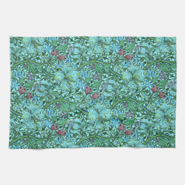 Golden Lily  Bloemen Blauw Roze Groen Theedoek