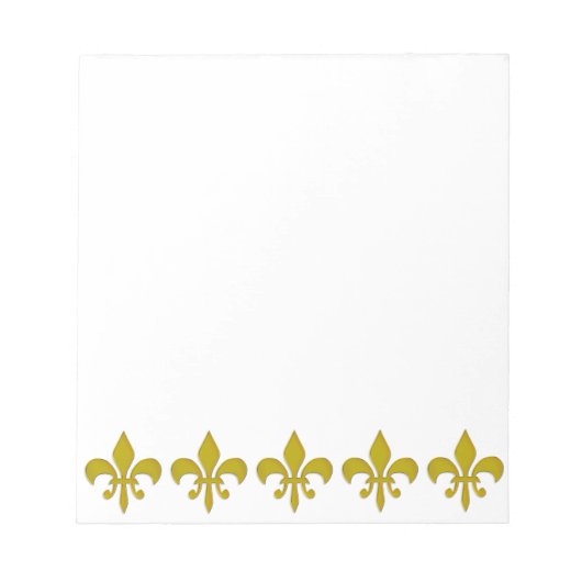 Golden Lily Border + jouw tekst & background Notitieblok (Voorkant)