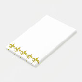 Golden Lily Border + jouw tekst & background Post-it® Notes (Schuin)