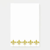 Golden Lily Border + jouw tekst & background Post-it® Notes (Voorkant)