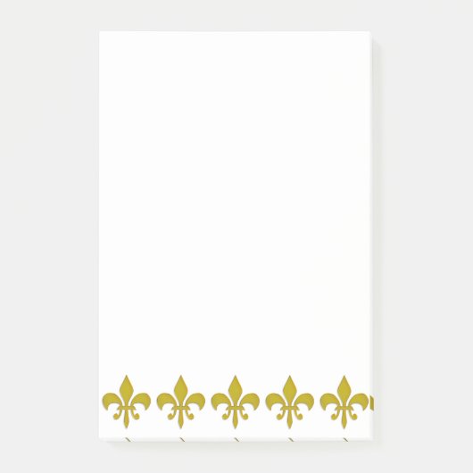 Golden Lily Border + jouw tekst & background Post-it® Notes (Voorkant)