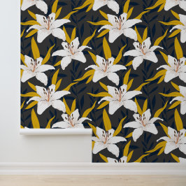 Golden Lily Elegance Behang