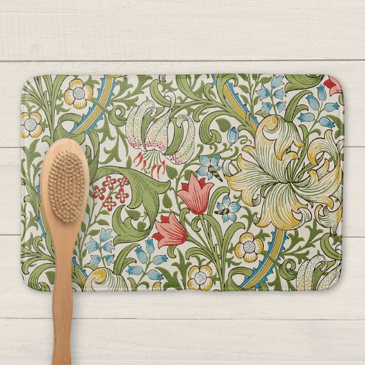 Golden Lily Floral Pattern Badmat