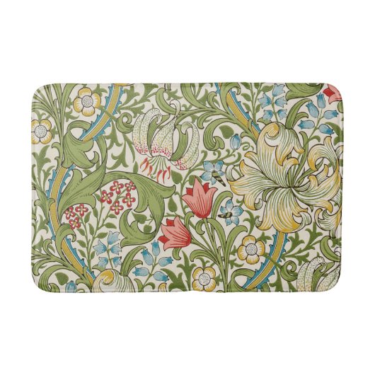 Golden Lily Floral Pattern Badmat (Voorkant)