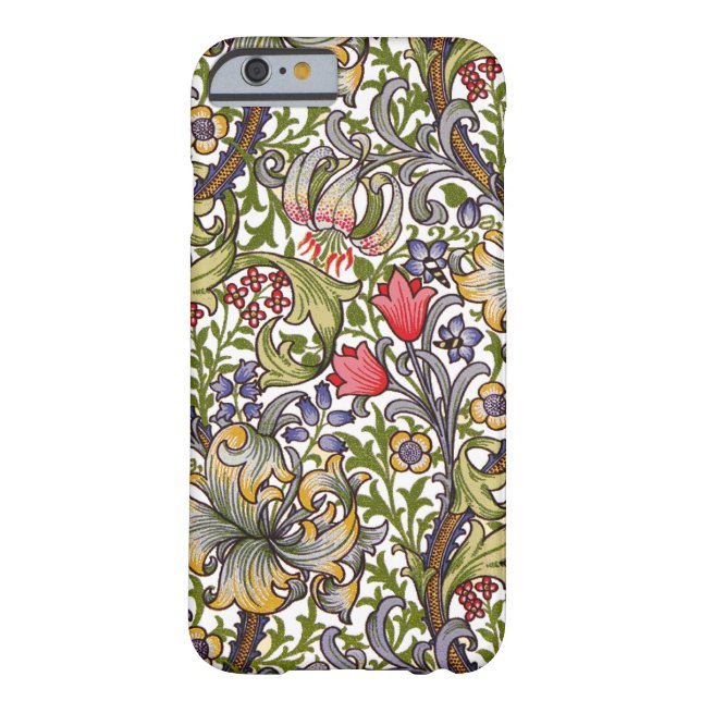 Golden Lily  Floral Pattern William Morris Case-Mate iPhone Case (Achterkant)