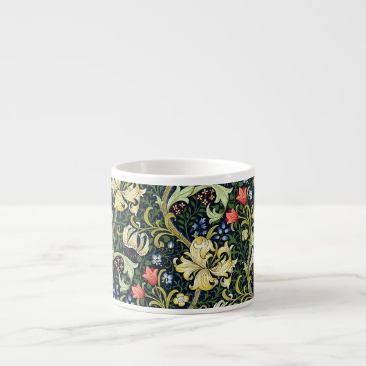 Golden Lily  Floral Pattern William Morris Espresso Kop (Voorkant)