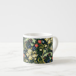 Golden Lily  Floral Pattern William Morris Espresso Kop