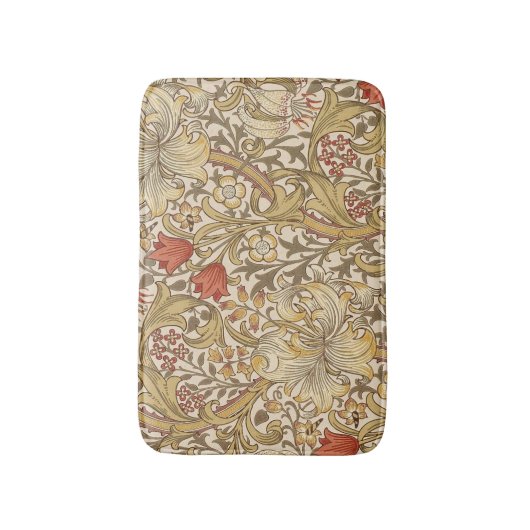 Golden Lily Pattern Versie 2 van William Morris Badmat (Voorkant Verticaal)