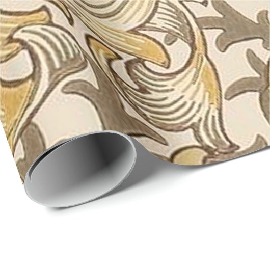 Golden Lily Pattern Versie 2 van William Morris Cadeaupapier (Rol Hoek)