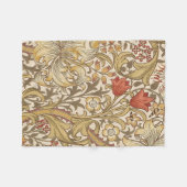 Golden Lily Pattern Versie 2 van William Morris Fleece Deken (Voorkant (Horizontaal))