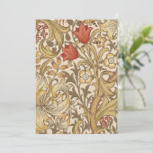 Golden Lily Pattern Versie 2 van William Morris Kaart (Staand voorkant)