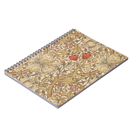 Golden Lily Pattern Versie 2 van William Morris Notitieboek (Linkerzijde)