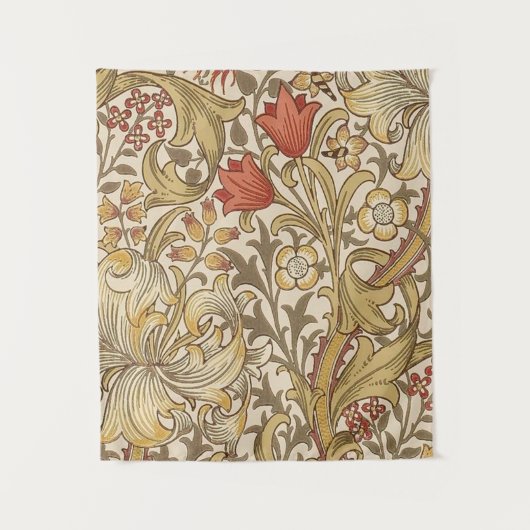 Golden Lily Pattern Versie 2 van William Morris Wandkleed (Voorkant)