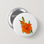 Golden Lily Ronde Button 5,7 Cm (Voorkant /achterkant)