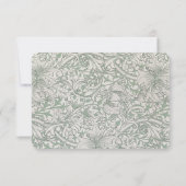 Golden Lily Sage Bruiloft RSVP Kaart Morris (Achterkant)