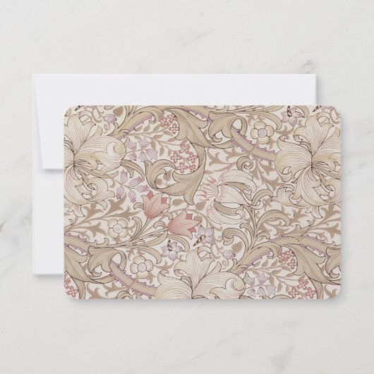 Golden Lily Sage Bruiloft RSVP Kaart Morris (Achterkant)