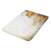 Golden Lily Serenity: Waterverf bruine lelies Badmat (Gekanteld)