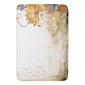 Golden Lily Serenity: Waterverf bruine lelies Badmat (Voorkant Verticaal)