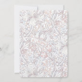 Golden Lily Wedding Suite Gedempte Roze Morris Kaart (Achterkant)