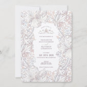 Golden Lily Wedding Suite Gedempte Roze Morris Kaart (Voorkant)