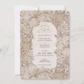 Golden Lily Wedding Suite Roze Crème Morris Kaart (Voorkant)