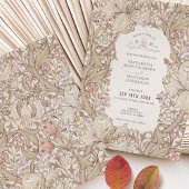 Golden Lily Wedding Suite Roze Crème Morris Kaart