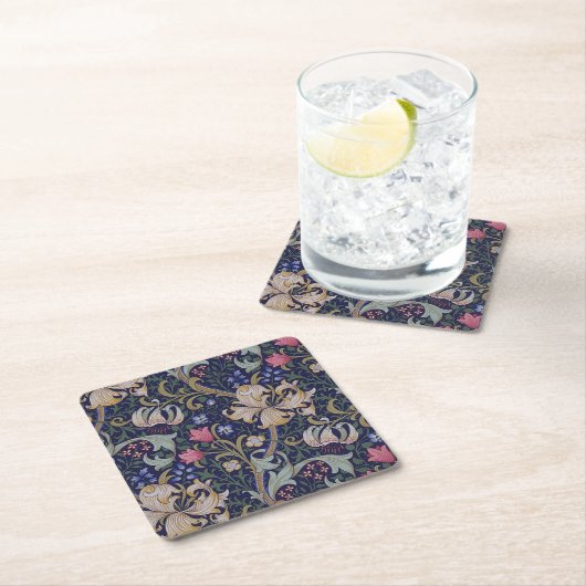 Golden Lily, William Morris Kartonnen Onderzetters (Insitu)