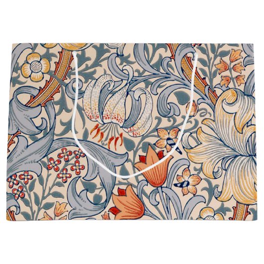 Golden Lily, William Morris Large Gift Bag Groot Cadeauzakje (Voorkant)