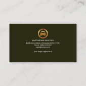 Golden Limousine Sound Wave Chauffeur Visitekaartje (Achterkant)
