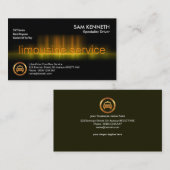 Golden Limousine Sound Wave Chauffeur Visitekaartje (Voorkant / Achterkant)