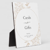 Golden Lineart Bloemen Kaarten en geschenken Fotoplaat (Zijkant)