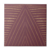 Golden Lined Triangles Tegeltje (Voorkant)