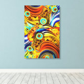 Golden Lines Canvas Afdruk (Insitu (Houten vloer))