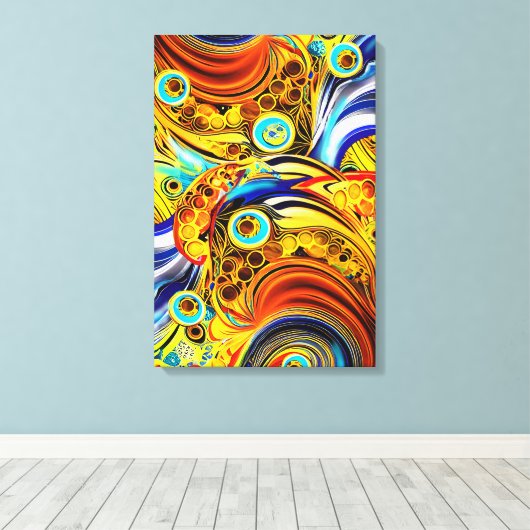 Golden Lines Canvas Afdruk (Insitu (Houten vloer))