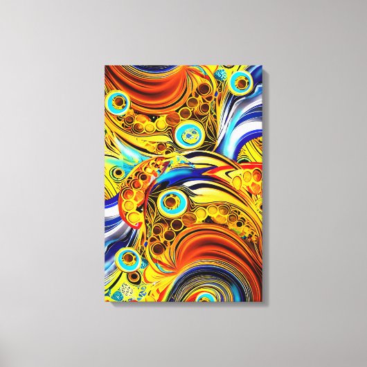 Golden Lines Canvas Afdruk (Voorkant)